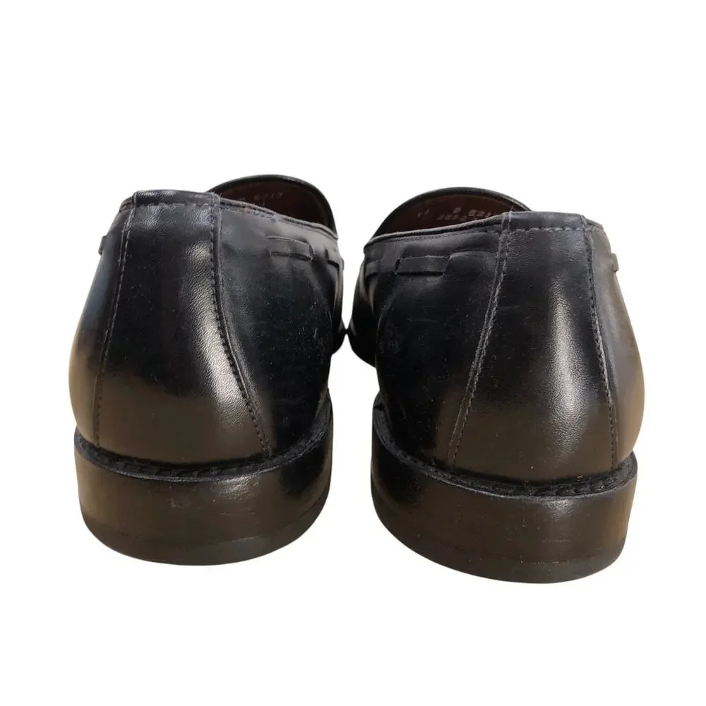 Allen Edmonds Loafers Mens 11 D Grayson Black Tassel Leather Dress Slip On
